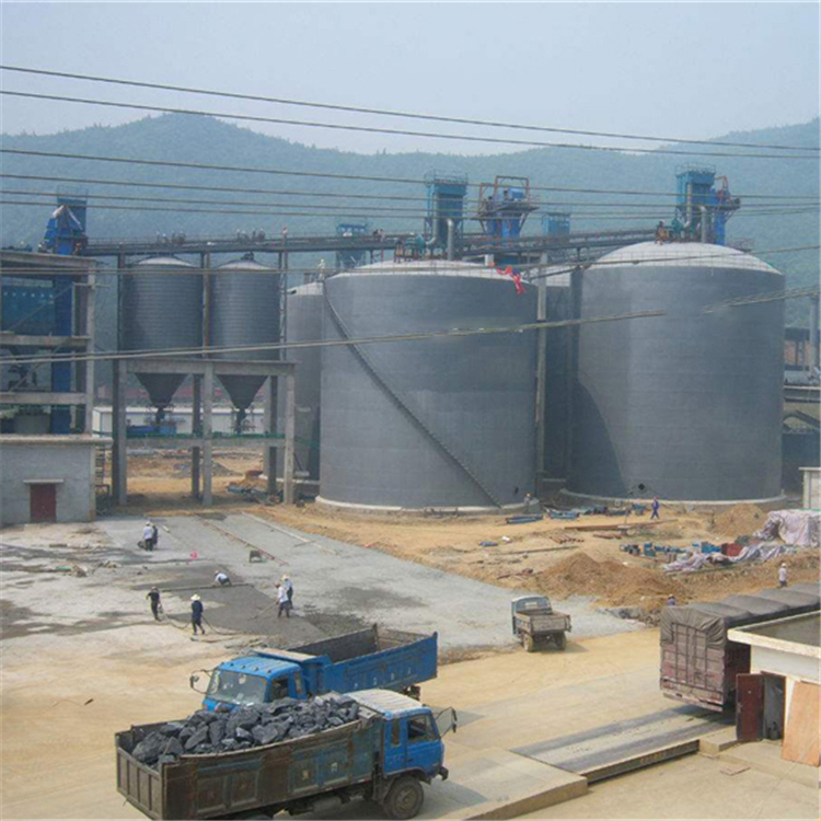 东莞水泥钢板仓2座3000吨青岛项目进入施工
